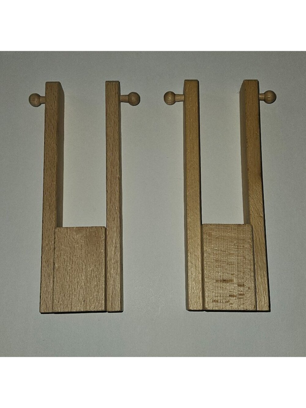 2 Wooden Suspension Bridge Support 8" Train Track Accessory Replacement Pieces